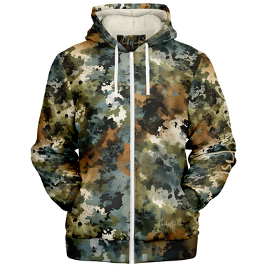 Chokefish™ Microfleece Zip-Up Hoodie Acid-Wash Colors-016
